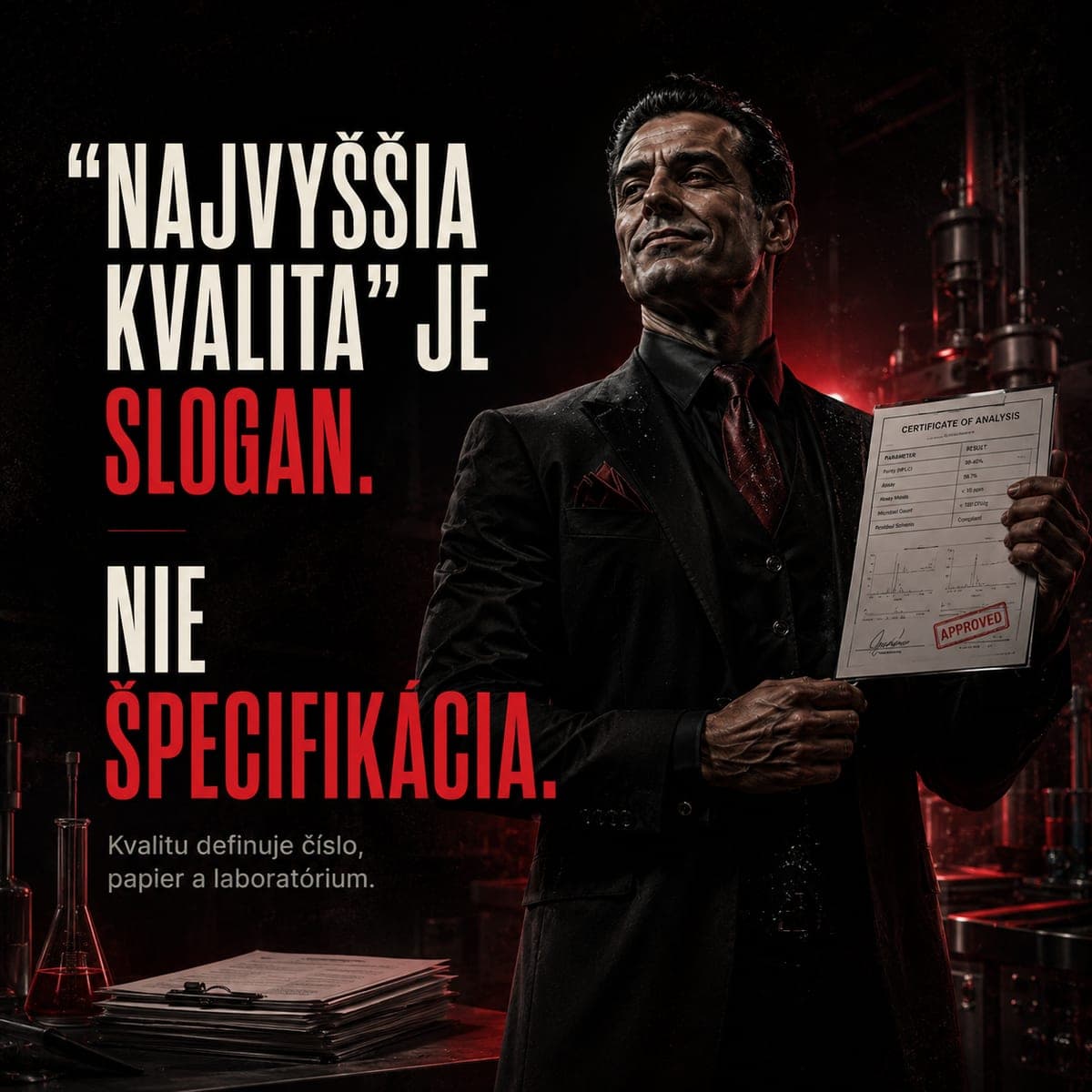 „Najvyššia kvalita" je slogan, nie špecifikácia