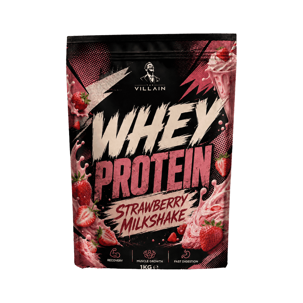 WHEY PROTEIN Strawberry Milkshake The Villain 1 kg — kategória proteínov