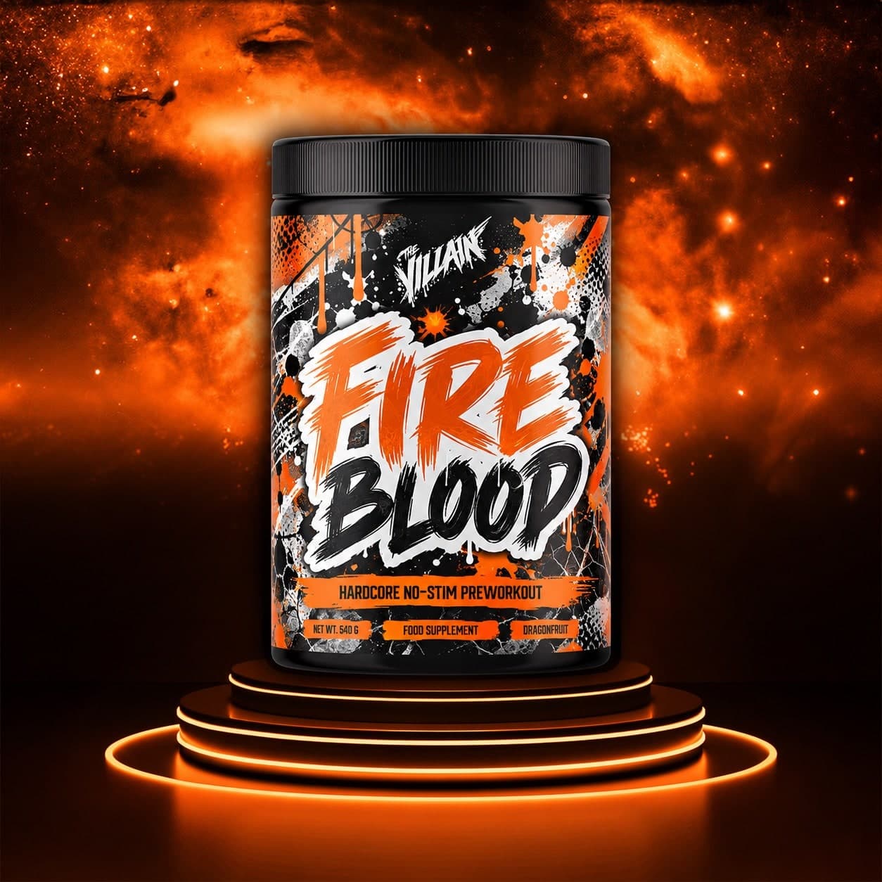 FIRE BLOOD — no-stim predtréningovka, príchuť Dragon Fruit