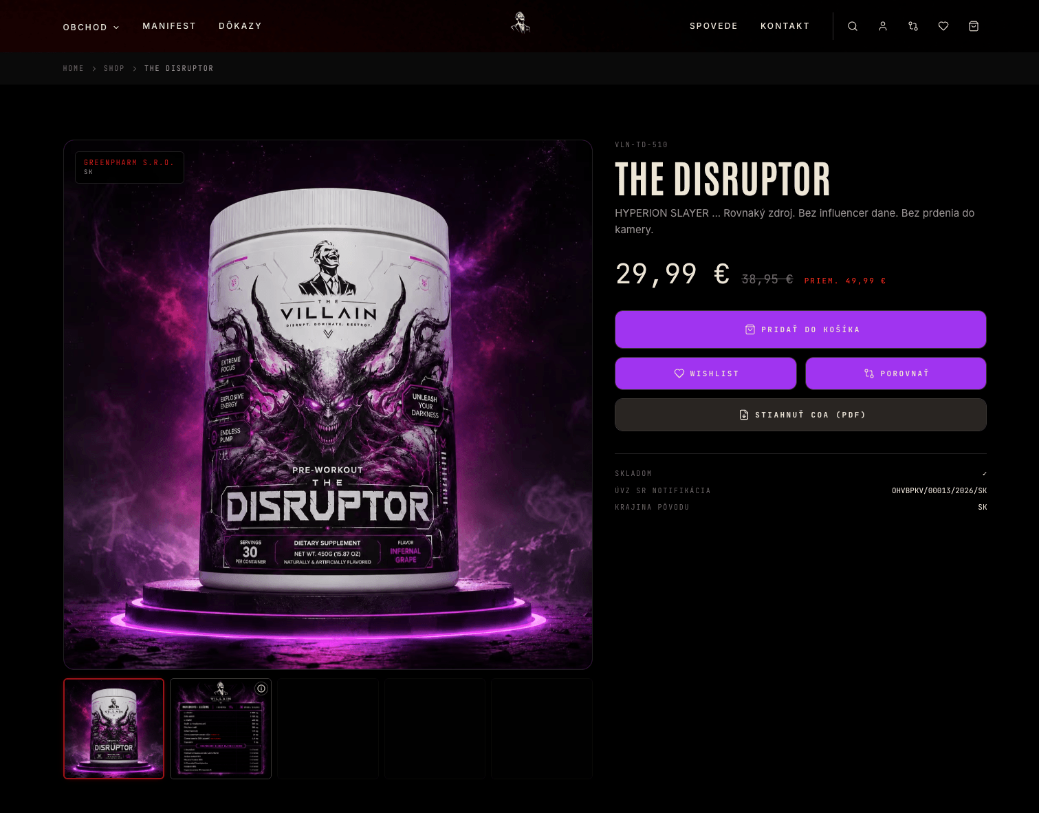Screenshot 1: The Villain — cena 29,99 € pri porovnávanom produkte.